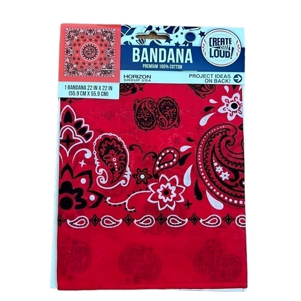 Bandanna red and black paisley unisex Get Loud spirit wear